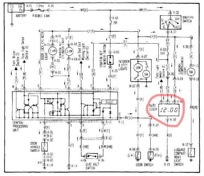 Need Help With Clock Wiring Diagram For An 84-85
