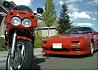 Painted bike to match 91 red vert-bikecar1.jpg