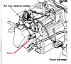 rigging the air mix motor lever to get heat back-air-mix-motor.png
