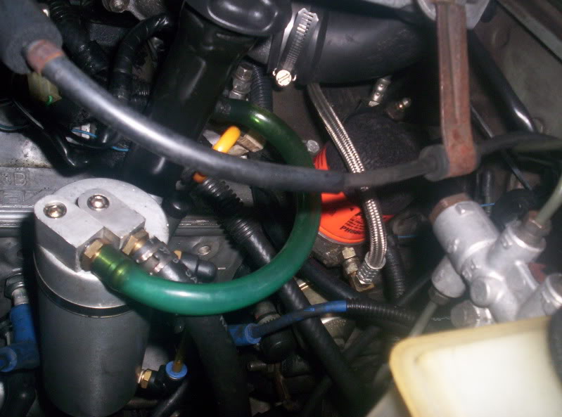 High idle after oil catch can install