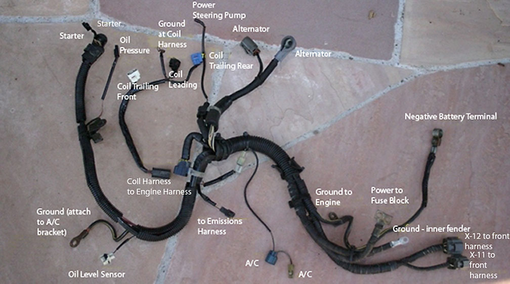 1993 Front Harness Annotated Connector Pictures Rx7club Com Mazda Rx7 Forum