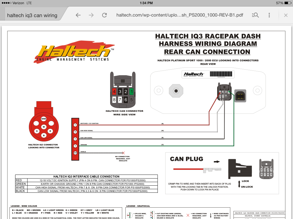 Haltech Wiring Racepak IQ3 can connector - RX7Club.com - Mazda RX7 Forum
