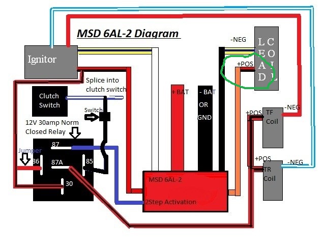 MSD 6al-2 Install on leading side only - RX7Club.com ... hei distributor wiring diagram 6al 